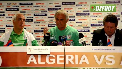 Point de presse de Vahid Halilhodzic à Geneve le 30/05/2014 part 1