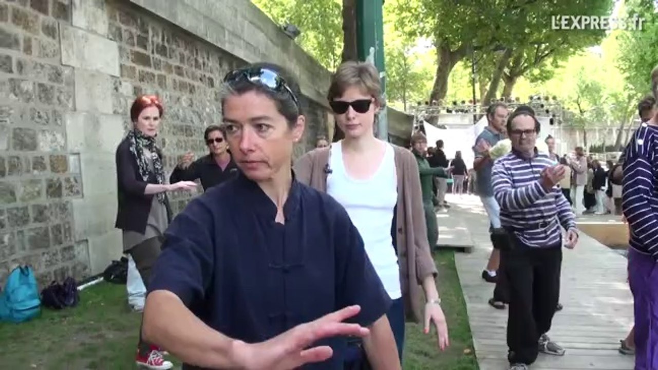 Taï-Chi et vélo Dirt à Paris Plages