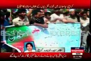Karachi universities Professor Protest at CM house