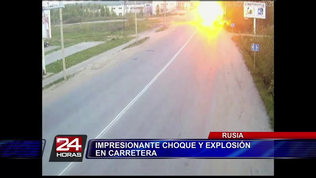 Cámaras de seguridad registraron impresionante accidente de tránsito en Rusia