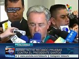 Colombia: admite Uribe que carece de pruebas contra presidente Santos