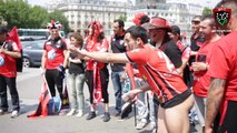 L'arrivée des supporters toulonnais à Paris