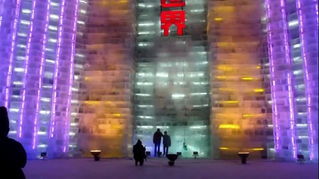 Chine: -27 degrès au festival international de sculptures de glace