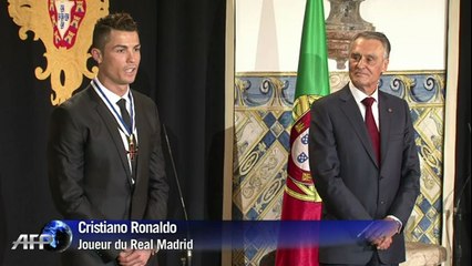 Lisbonne: Cristiano Ronaldo reçoit les honneurs de l'Etat