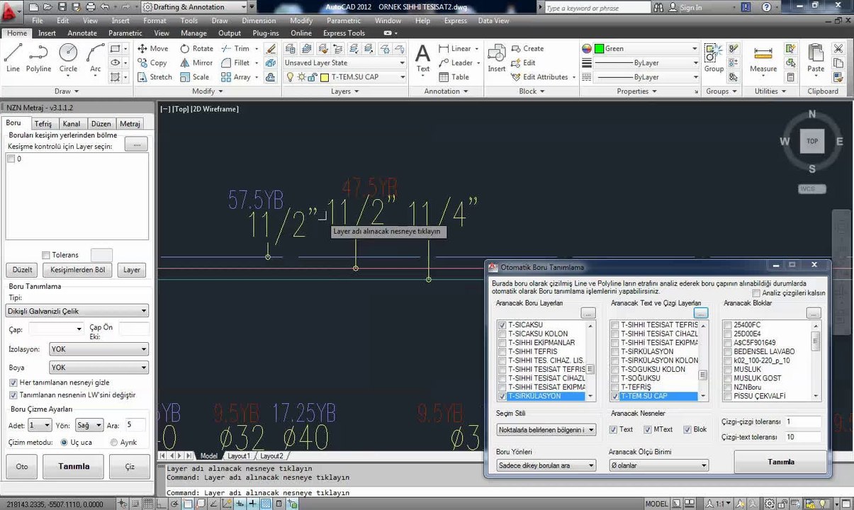 Sıhhi Tesisat Boru Metrajı ve Yaklaşık Maliyet Hesaplaması