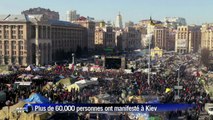Ukraine: plus de 60.000 manifestants se sont rassemblés à Kiev