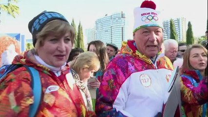 La flamme olympique est arrivée à Sotchi