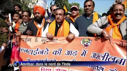 Inde: manifestation hostile à la Saint Valentin