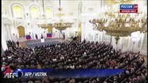 Le président Vladimir Poutine a signé un traité rattachant la Crimée à la Russie
