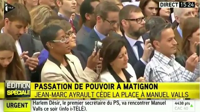 Remaniement: discours de passation de pouvoir de Jean-Marc Ayrault