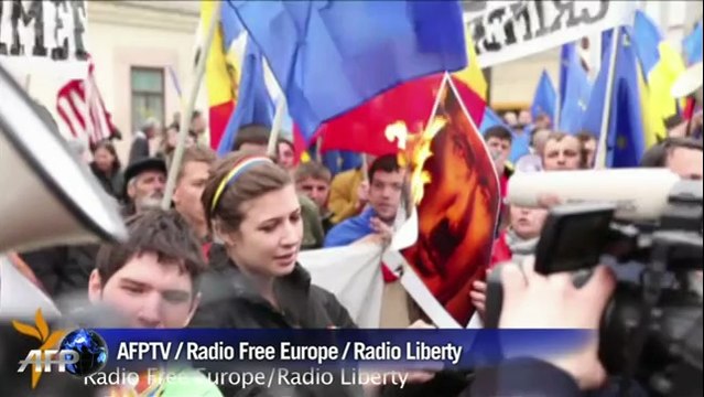 Moldavie: manifestation anti-russe contre une possible intervention militaire