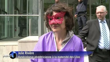 Mobilisation des sages-femmes de la maternité des Lilas