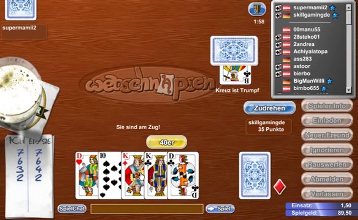 Schnapsen online spielen - Skill7