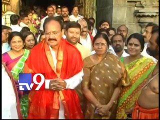 Union Minister Venkaiah Naidu visits Tirumala