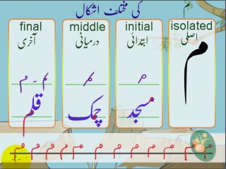 UR01 Haroof-e-Tahaji Part 30 Urdu Letter Meem (م)