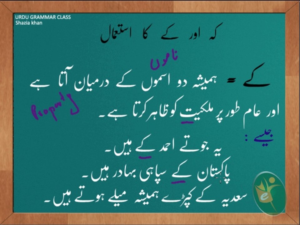 Urdu Grammar Part 7 (kay or kah ka farq)