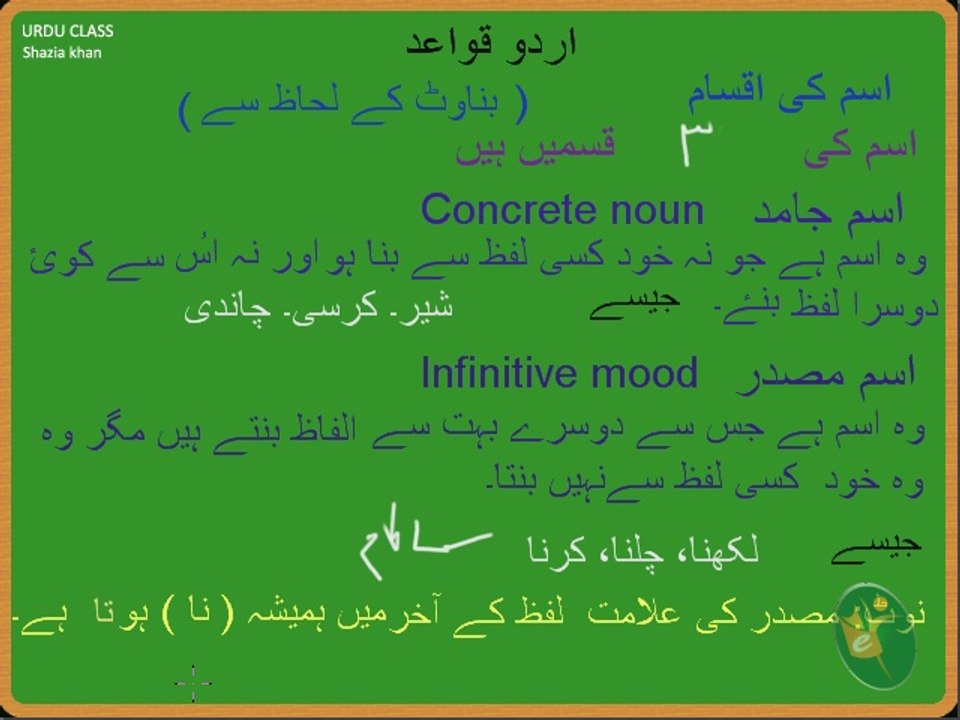UR03 Advance Urdu Grammar Part 2 Ism Ki Banawat