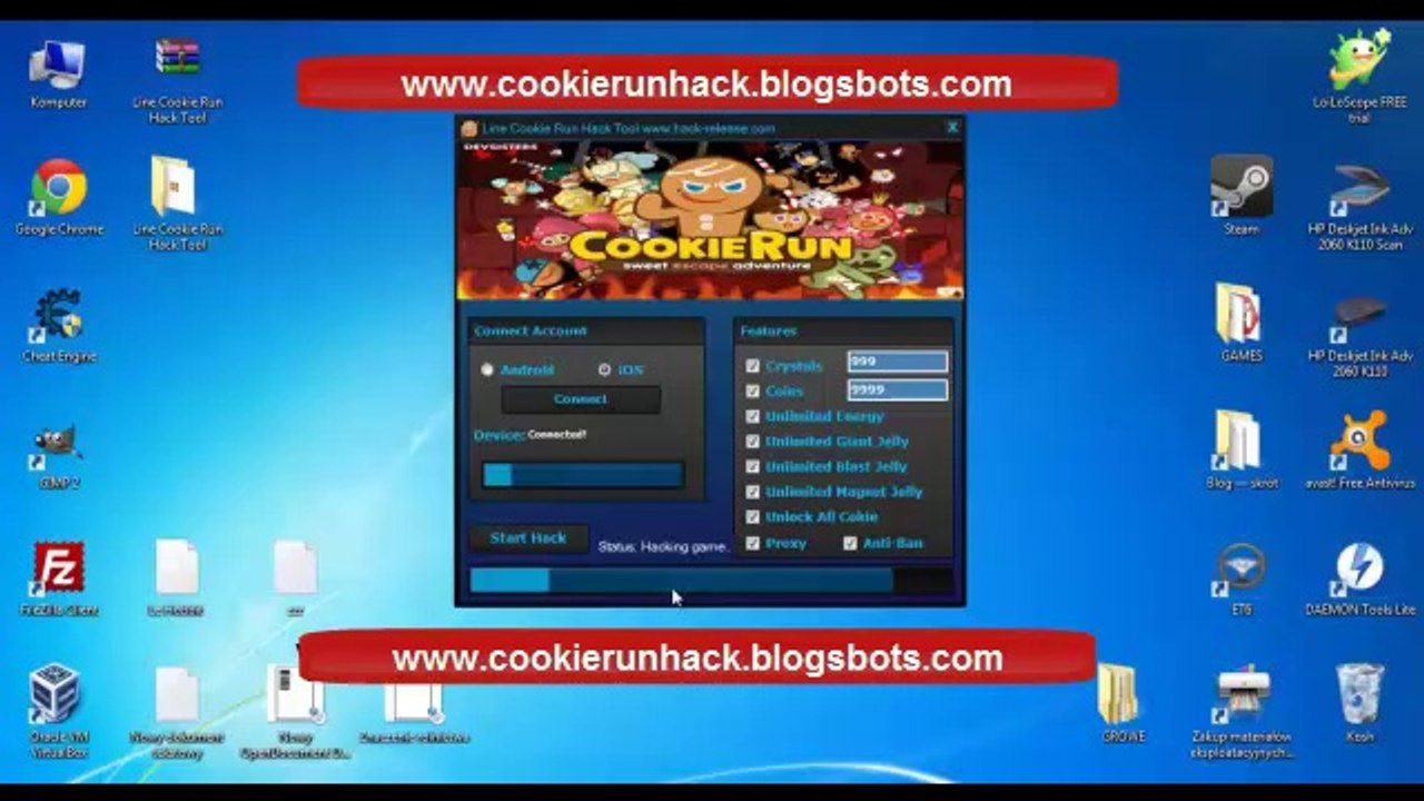 Line Cookie Run Hacks Crystals, Coins, Unlock All iOs and Android
