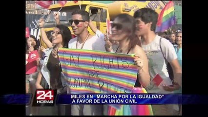Miles tomaron las calles en la marcha por la igualdad a favor de la Unión Civil