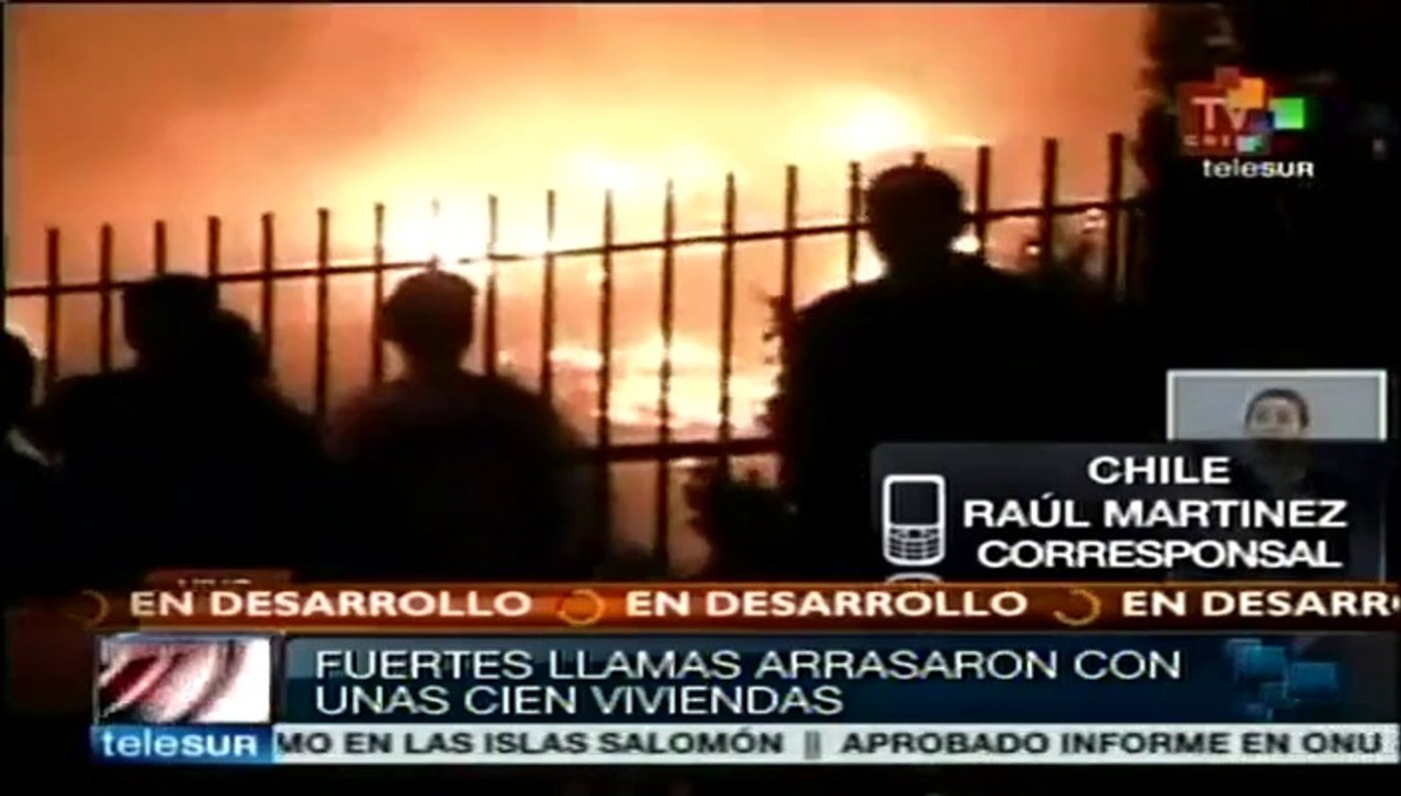Se propaga el incendio de Valparaíso y ya afecta a Viña del Mar