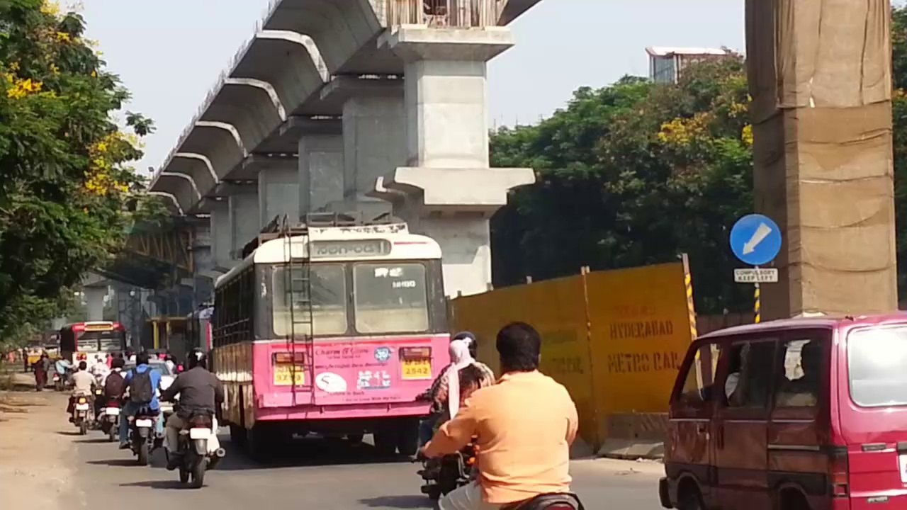 Hyderabad metro rail construction videos