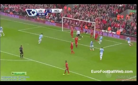 هدف مانشستر ستي الاول فى ليفربول