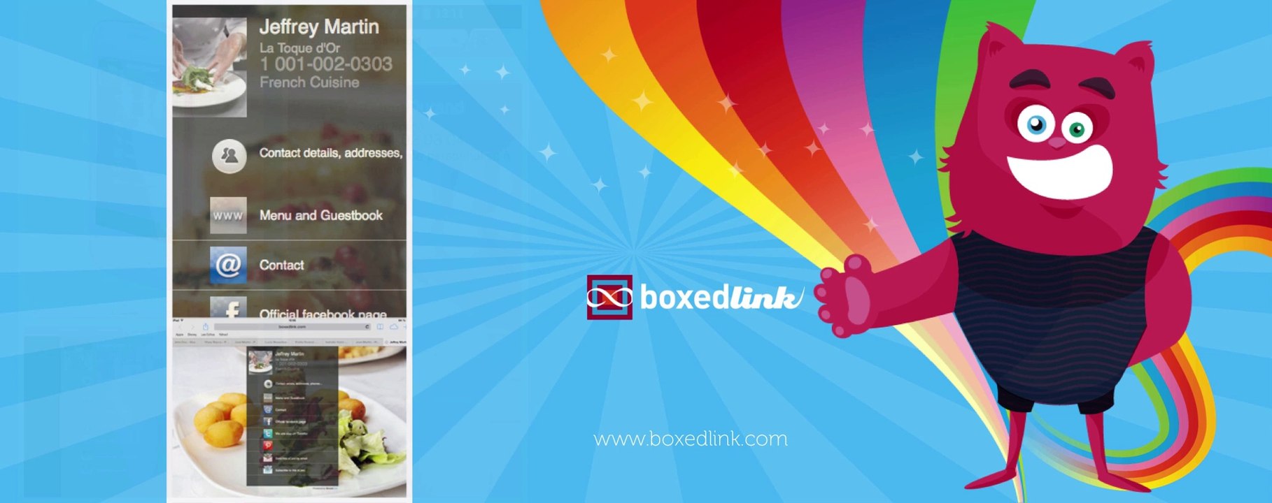 Présentation des cartes de visite virtuelles Boxedlink à QR Codes