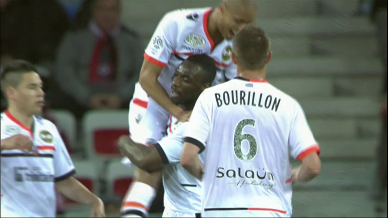 But Gilles SUNU (19ème) - OGC Nice - FC Lorient - (1-2) - 12/04/14 - (OGCN-FCL)