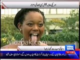 This Female has the world largest ever tongue in the World