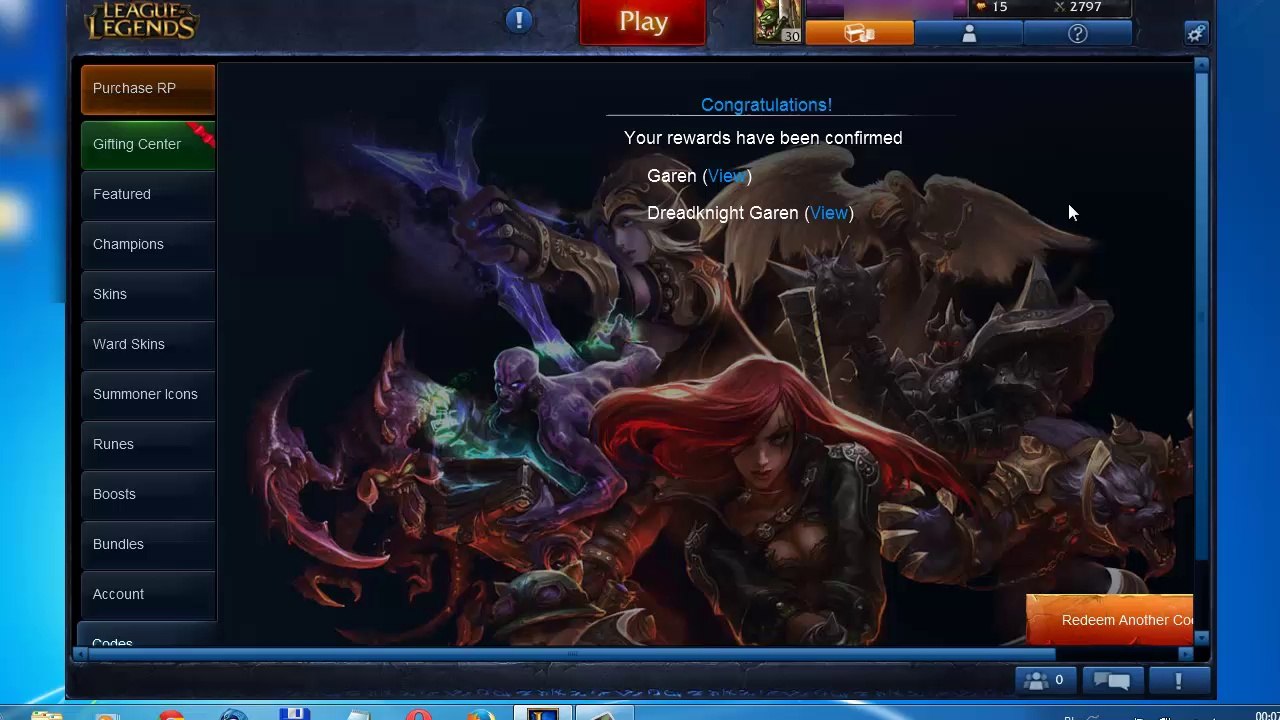 Dreadknight Garen Skin Codes Giveaway