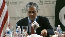 Finance Minister Mr. Mohammad Ishaq Dar Interaction with Pakistani Media at Embassy of Pakistan Washington DC April 13, 2014