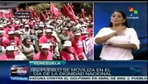 Se movilizan venezolanos para celebrar Día de la Dignidad Nacional