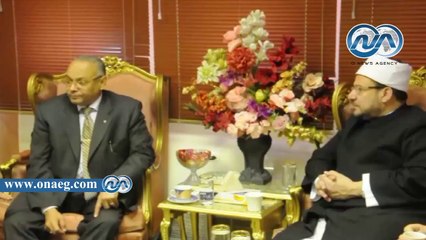 محافظ بني سويف يستقبل وزيري التربية والتعليم ومفتي الجمهورية بمكتبه