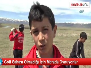Golf Sahası Olmadığı İçin Merada Oynuyorlar