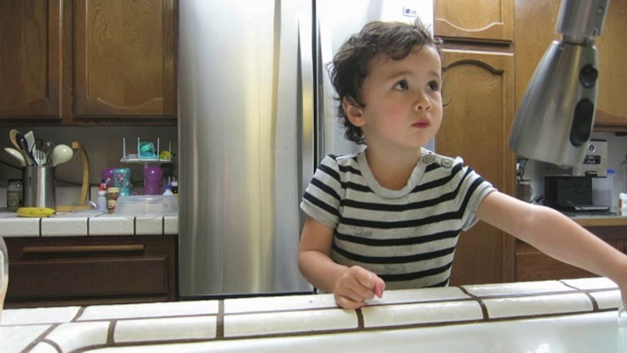 Tricia doing dishes