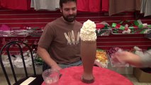 Crazy Guy Drinks Largest Frozen Hot Chocolate In Record Time