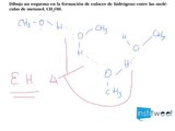 Van der Waals, enlace de Hidrógeno y London Dibujar enlaces de hidrógeno