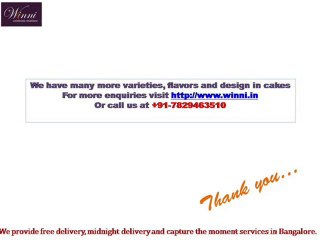 online cake delivery in Bangalore via Winni.in