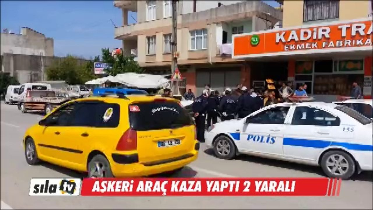ASKERi ARAÇ KAZA YAPTI 2 YARALI