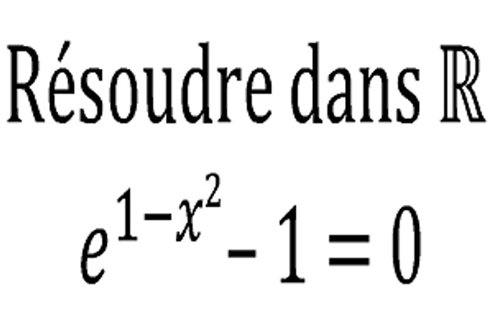 Équation avec exponentielle - 1re
