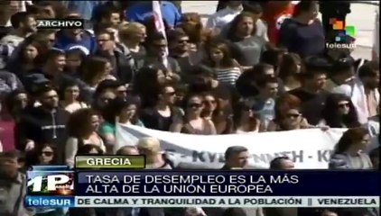 Grecia tiene la tasa de desempleo más alta de Europa