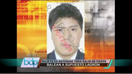 Sujeto fue detenido por balear a supuesto delincuente en Santa Anita