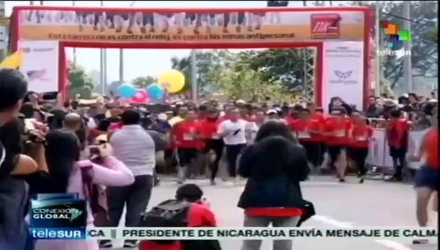 Con carrera miles de colombianos dicen no a las minas antipersonales