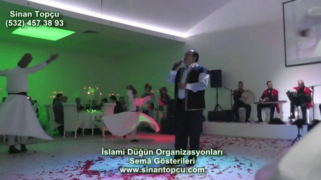 bursa gold nilüfer beyaz salonda gerçekleşen islami düğün organizasyonu ve semazen gösterisi