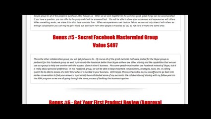 ASM (Amazing Selling Machine) Bonus Released By Dave Kettner