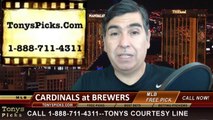 Milwaukee Brewers vs. St Louis Cardinals Pick Prediction MLB Odds Preview 4-14-2014