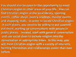 Do You Know Where To Meet Christian Singles To Find Romance And Love?