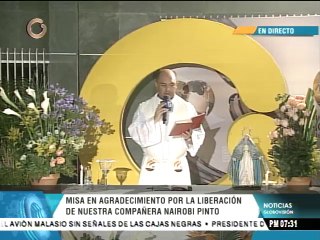 Descargar video: Realizan misa de Acción de Gracias en Globovisión por liberación de Nairobi Pinto