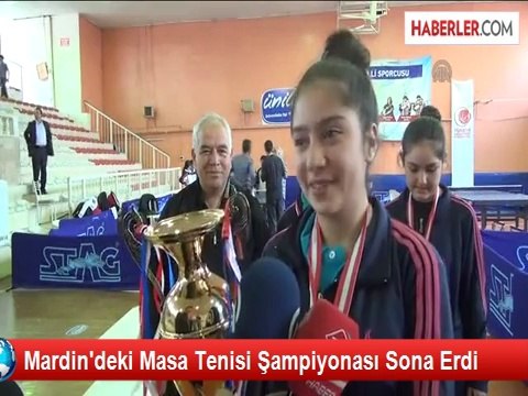 Mardin'deki Masa Tenisi Şampiyonası Sona Erdi