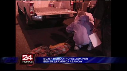 Bus que transitaba fuera de su ruta atropelló a una mujer en la avenida Abancay